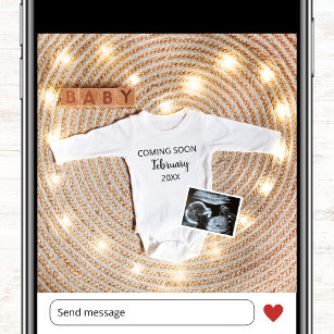 Coming Soon Sonogram Ultrasound Photo Pregnancy Announcement