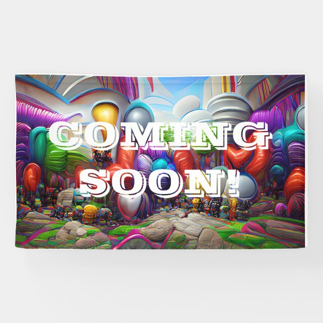 Coming Soon Vinyl Banner 3' x 5' Banner (Horizontal)