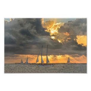 Coming Storm at Sunset in Key West, Florida Photo Print