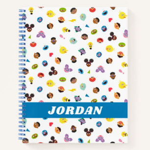 Coming Together Faces Pattern   Add Your Name Notebook