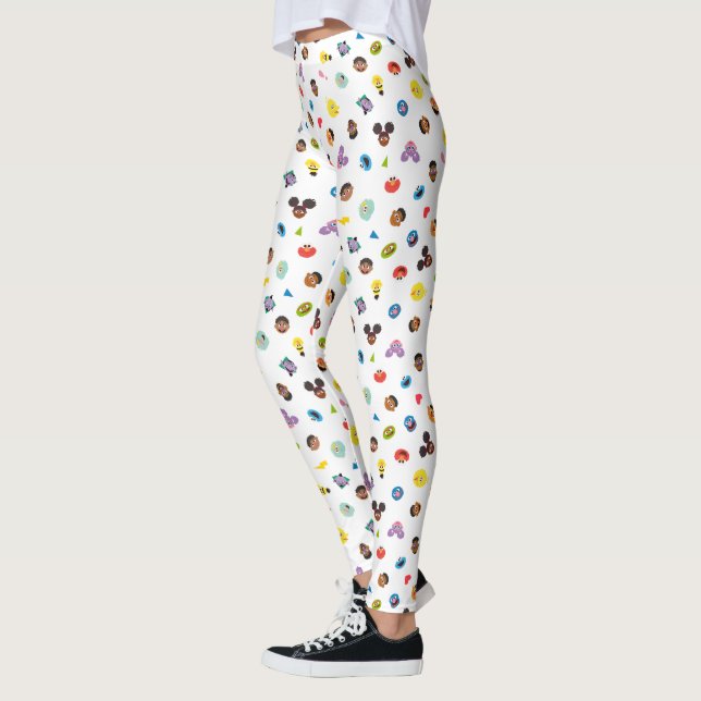 Coming Together Faces Pattern Leggings (Left)