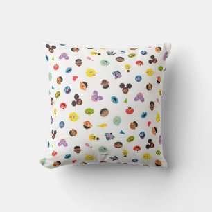 Coming Together Faces Pattern Throw Pillow