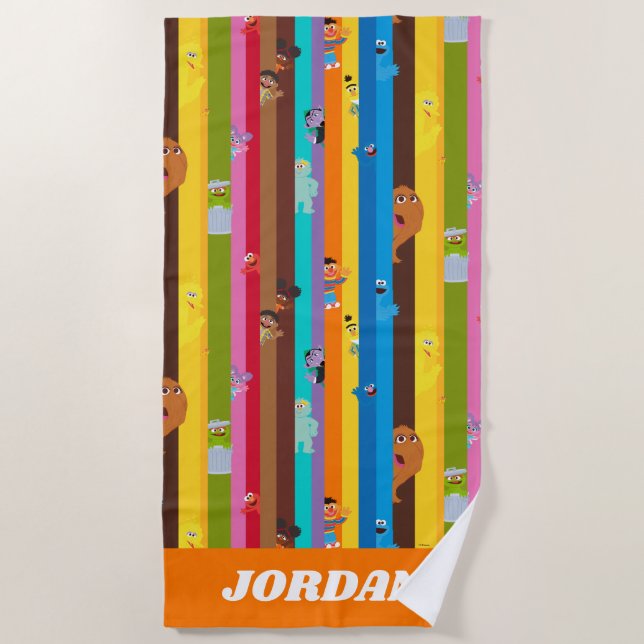 Coming Together Stripe Pattern Beach Towel (Front)