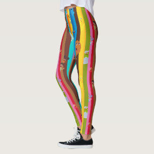 Coming Together Stripe Pattern Leggings