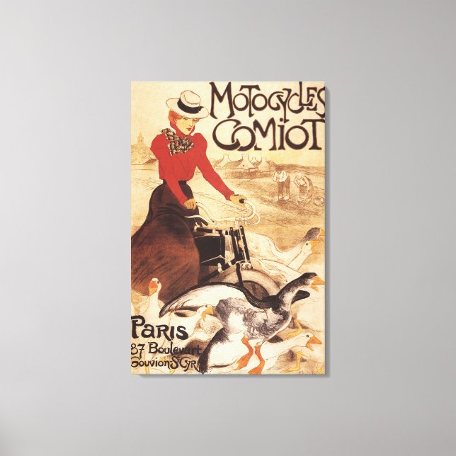 Comiot Motocycles Woman and Geese Promo Poster Canvas Print (Front)