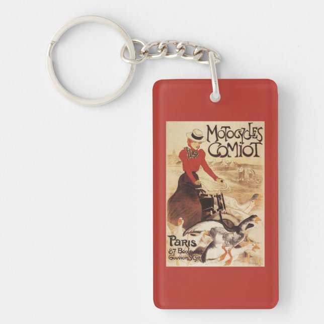 Comiot Motocycles Woman and Geese Promo Poster Keychain (Front)