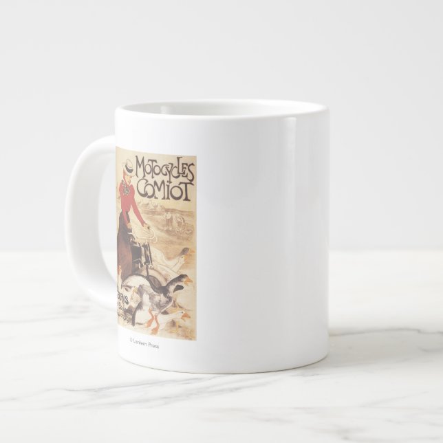 Comiot Motocycles Woman and Geese Promo Poster Large Coffee Mug (Front Left)