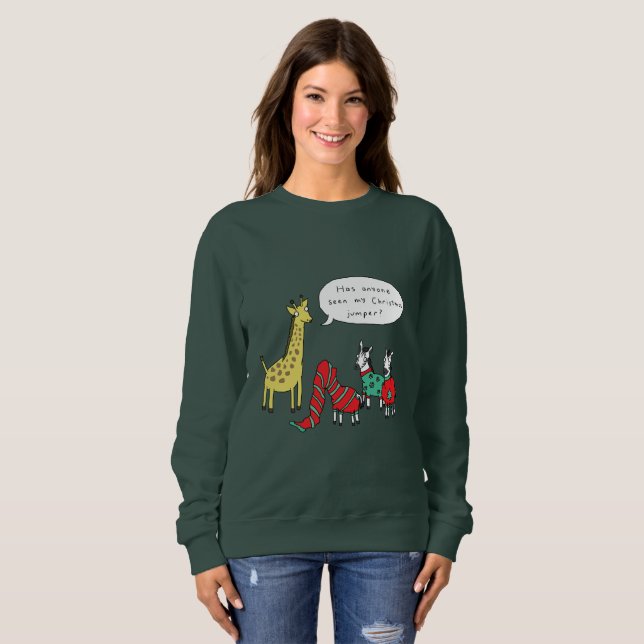 Comique classique du pullover | de Noël de zèbre (Devant entier)