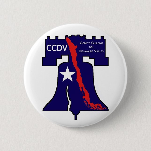 Comite Chileno del Delaware Valley - DDCV 2 Inch Round Button (Front)