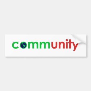 comm(unity) bumper sticker