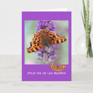 Comma butterflies mother's day spanish card