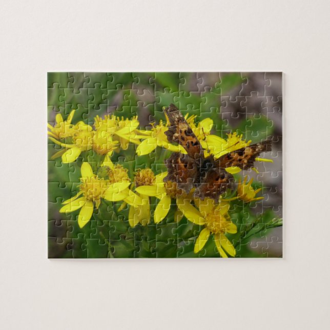 Comma Butterfly in Glacier National Park Jigsaw Puzzle (Horizontal)