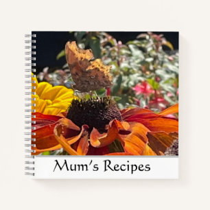  Comma Butterfly on a Rudbeckia Flower Editable  Notebook