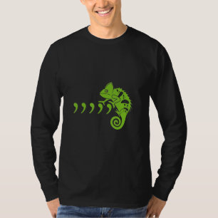 Comma Chameleon Funny 80's Music Lyrics Animals T-Shirt