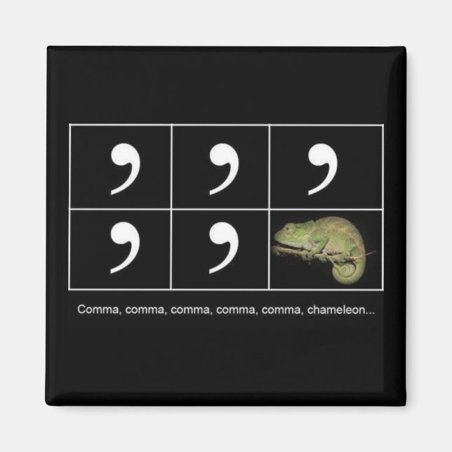 Comma Chameleon Magnet (Front)