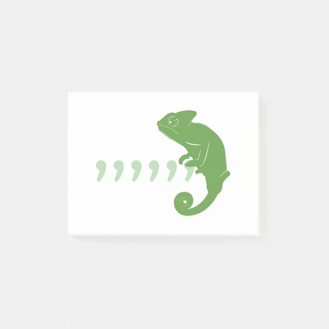 Comma Chameleon Post-it Notes (Front)