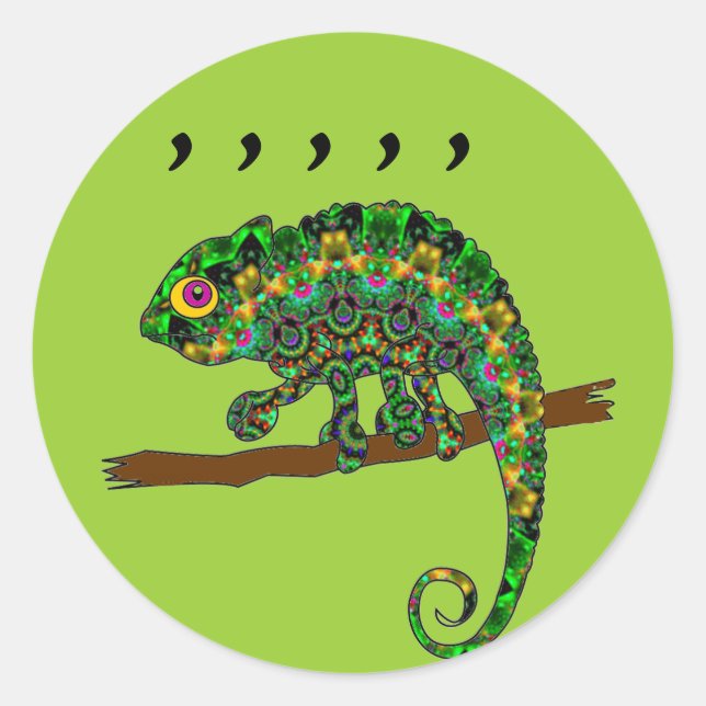 Comma Chameleon stickers (Front)