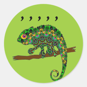 Comma Chameleon stickers