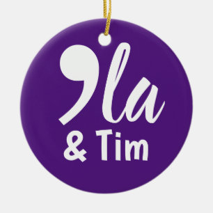Comma Kamala and Tim 2024 Ceramic Ornament