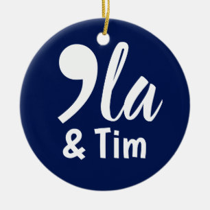 Comma Kamala and Tim 2024 Ceramic Ornament