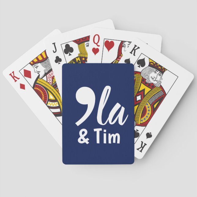 Comma Kamala and Tim 2024 Playing Cards (Back)