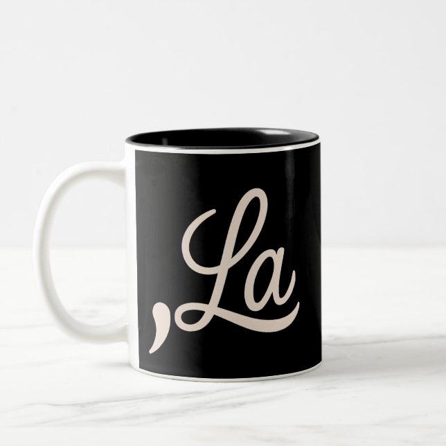 Comma La 2024 For President Election Funny Kamala Two-Tone Coffee Mug (Left)