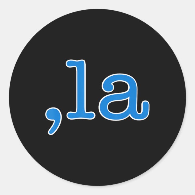 Comma La Blue Comma La - Kamala Harris 2024 Us  Classic Round Sticker (Front)