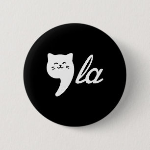 Comma La Cat Ladies For Kamala Harris Kids Girls F 2 Inch Round Button