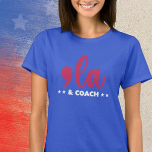 Comma la & Coach-Kamala Harris Blue T-Shirt