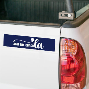 Comma la & Coach   Kamala Harris Coach Blue Bumper Sticker