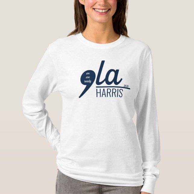 Comma-LA for Kamala Harris T-Shirt (Front)