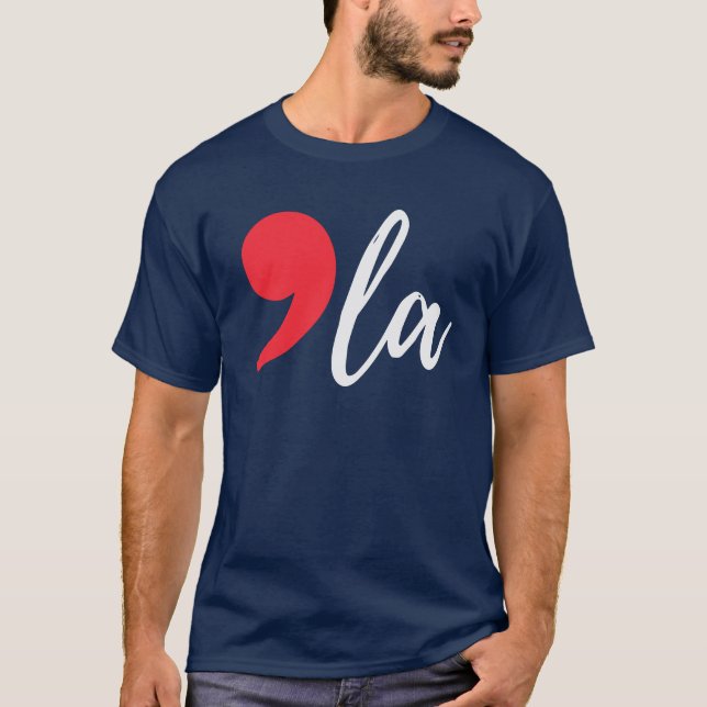 Comma La Funny Kamala Harris 2024 T-Shirt (Front)