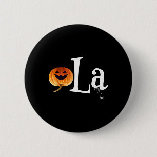 Comma La Funny Kamala Harris Halloween Pumpkin Men 2 Inch Round Button