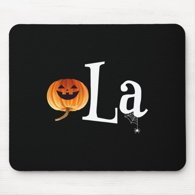 Comma La Funny Kamala Harris Halloween Pumpkin Men Mouse Pad (Front)