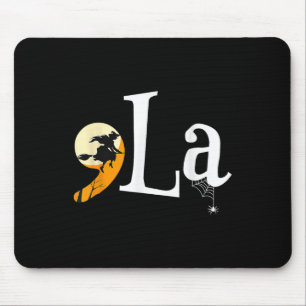 Comma La Funny Kamala Harris Halloween Pumpkin Mouse Pad