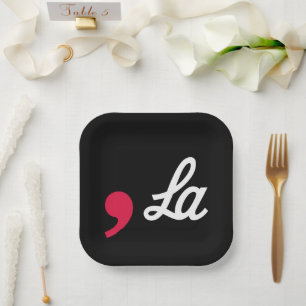 Comma La Funny Punctuation Kamala Harris Paper Plate