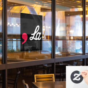 Comma La Funny Punctuation Kamala Harris Window Cling