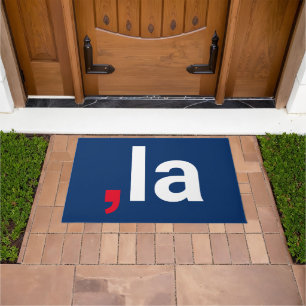 Comma La kamala funny pronunciation red white blue Doormat