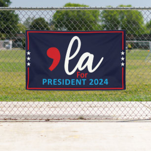 Comma La Kamala Harris 2024 -  For President  Banner