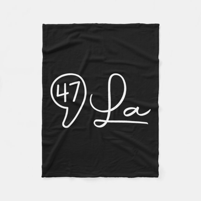 Comma La Kamala Harris 47 Feminine Script For Wome Fleece Blanket (Front)