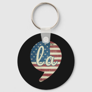 Comma La Kamala Harris American Flag Comma + La Keychain