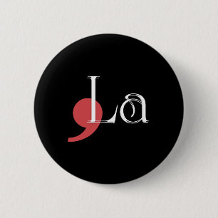Comma La Kamala Harris American Flag Design 2 Inch Round Button