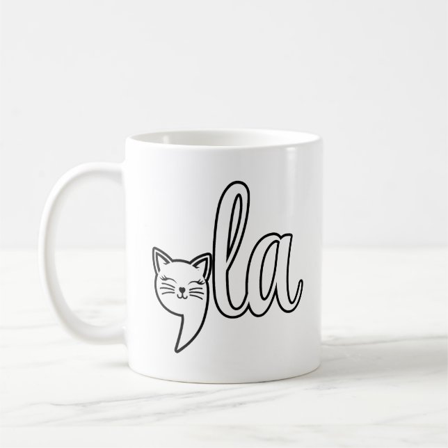Comma La Kamala Harris - cat mom for Kamala  Coffee Mug (Left)