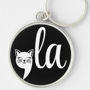 Comma La Kamala Harris - cat mom for Kamala  Keychain
