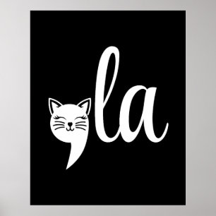 Comma La Kamala Harris - cat mom for Kamala  Poster