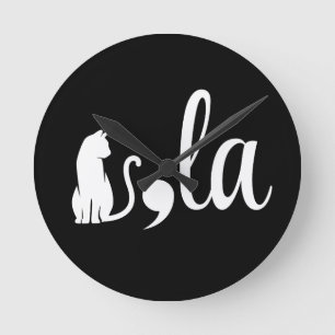 Comma La Kamala Harris - cat mom for Kamala Round Clock