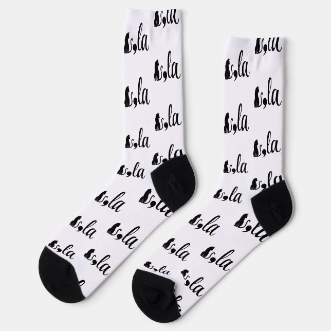 Comma La Kamala Harris - cat mom for Kamala  Socks (Left)