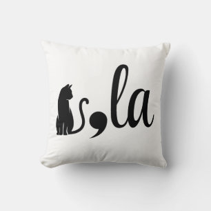 Comma La Kamala Harris - cat mom for Kamala  Throw Pillow