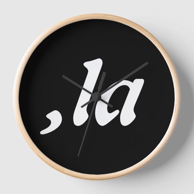 Comma La Kamala Harris - customized text design  Clock (Front)