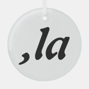 Comma La Kamala Harris - customized text design  Glass Ornament